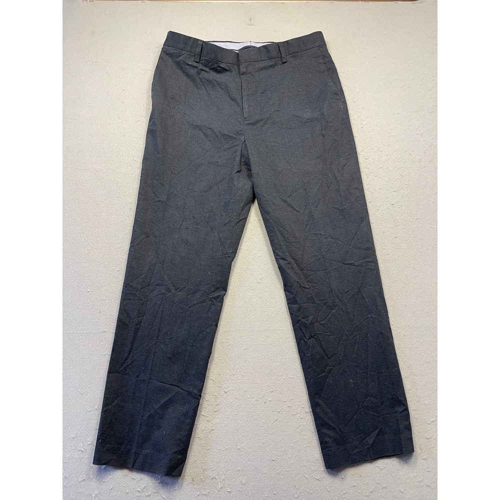 Kirkland Signature Dress Pants Micro-Check Grey 36x32 Mens